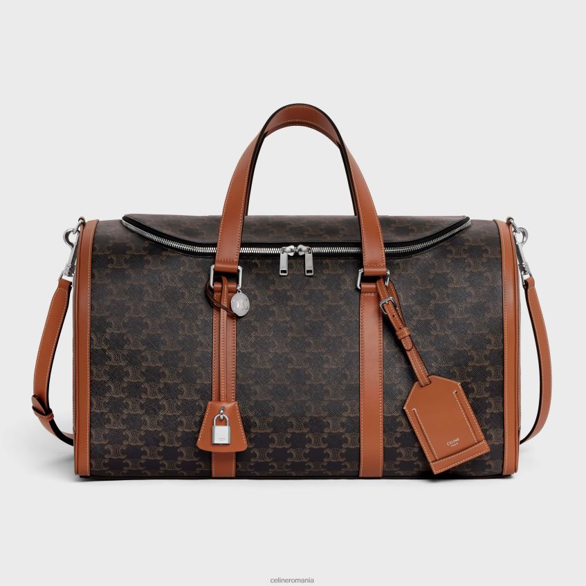 accesorii ro CELINE bărbați geantă de călătorie pentru câini din pânză Triomphe și din vițel 8R6R601700