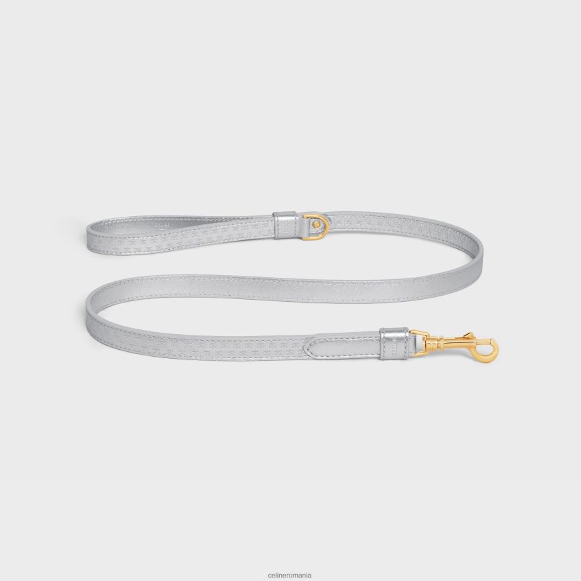 accesorii ro CELINE bărbați lesă subțire de câine din piele de vițel laminată cu triomf în relief 8R6R601716