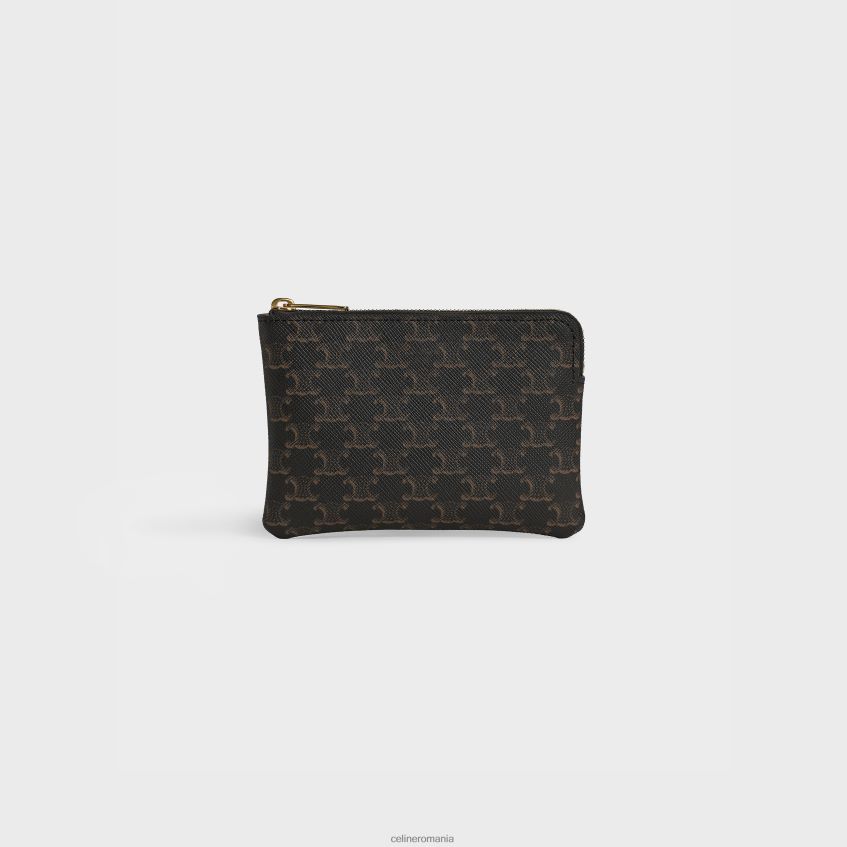accesorii ro CELINE bărbați husă pentru monede și carduri din pânză Triomphe 8R6R60503