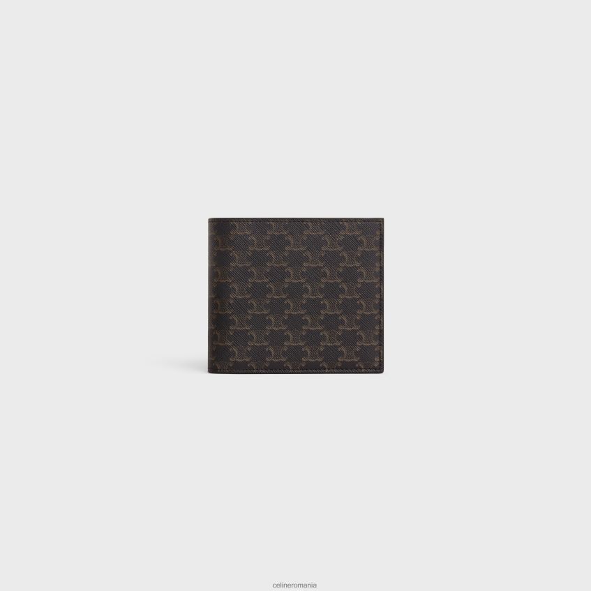 accesorii ro CELINE bărbați portofel dublu cu compartiment pentru monede din pânză triomphe 8R6R602133