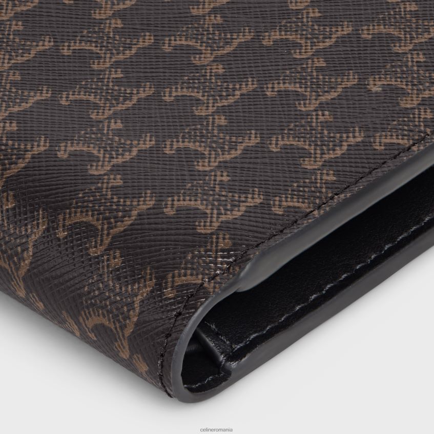 accesorii ro CELINE bărbați portofel dublu din pânză Triomphe 8R6R602134