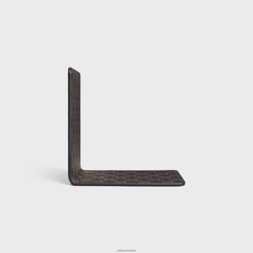 accesorii ro CELINE bărbați Suport cărți din piele de miel cu imprimeu triomphe pe pânză 8R6R601656