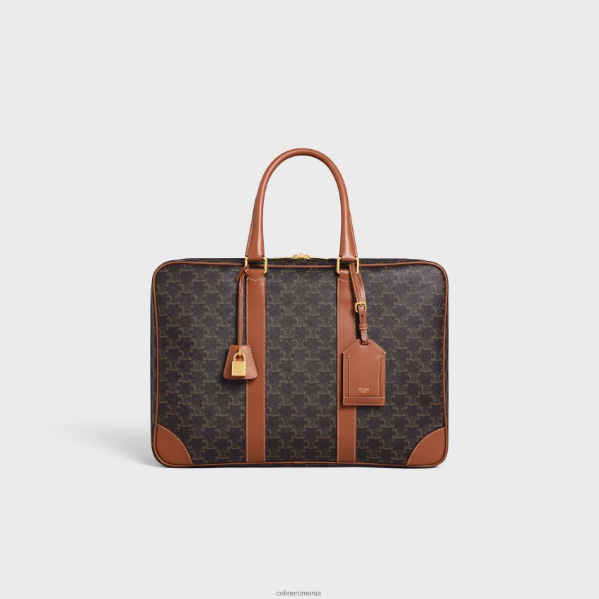accesorii ro CELINE bărbați bagaje moale 45 din pânză Triomphe și piele de vițel 8R6R601629