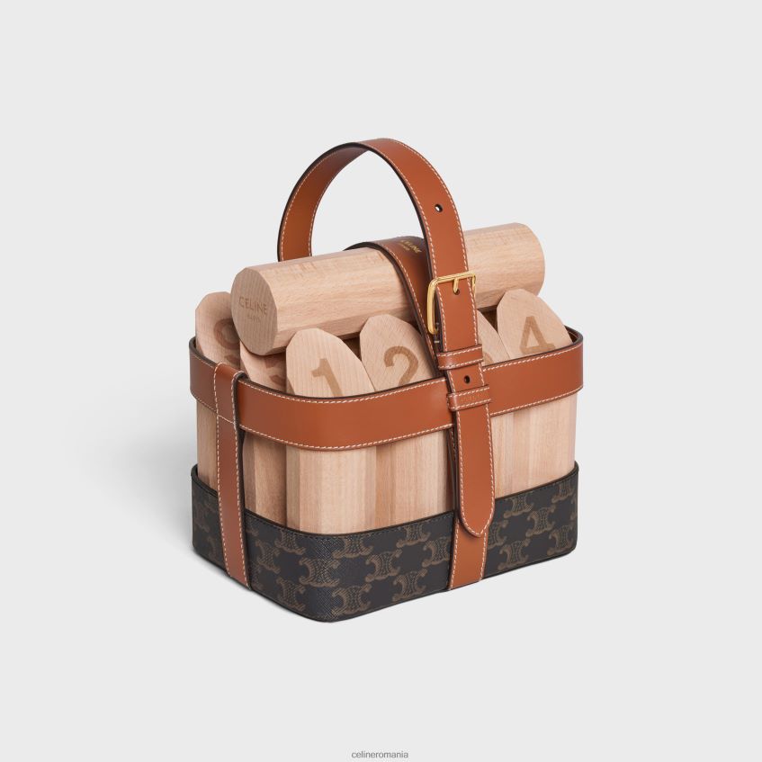 accesorii ro CELINE bărbați chile de finisare din pânză Triomphe și piele de vițel 8R6R601686