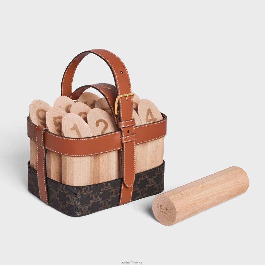 accesorii ro CELINE bărbați chile de finisare din pânză Triomphe și piele de vițel 8R6R601686