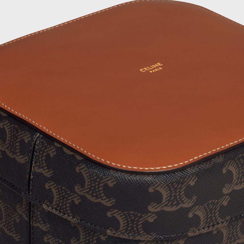 accesorii ro CELINE bărbați cutie mare din pânză Triomphe și piele de vițel 8R6R601536