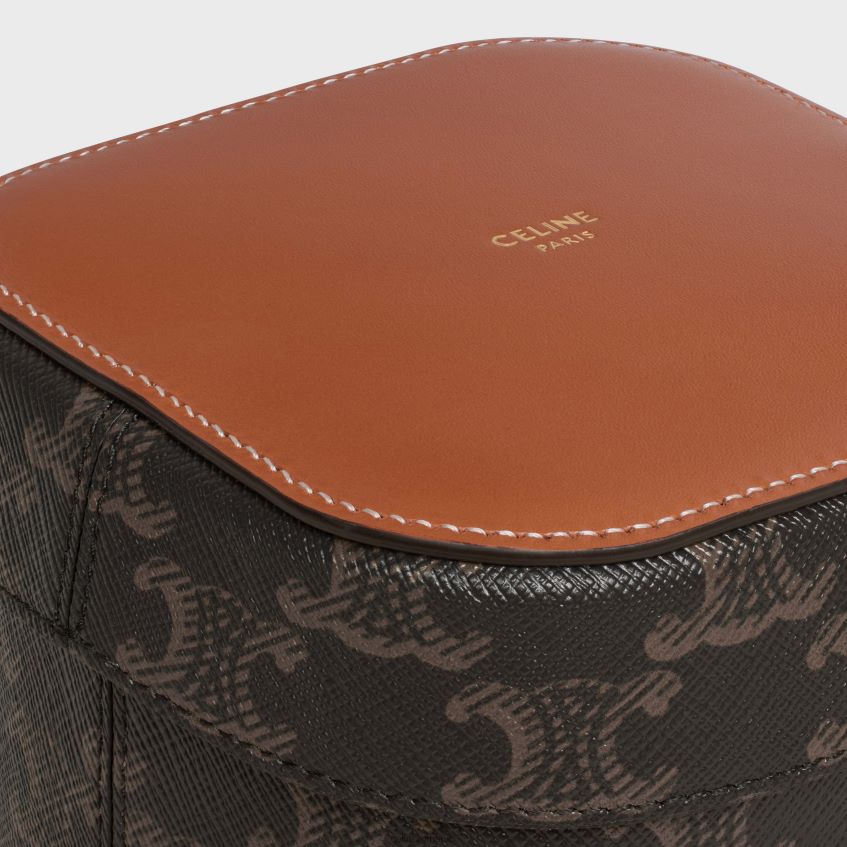 accesorii ro CELINE bărbați cutie mică din pânză Triomphe și piele de vițel 8R6R601538