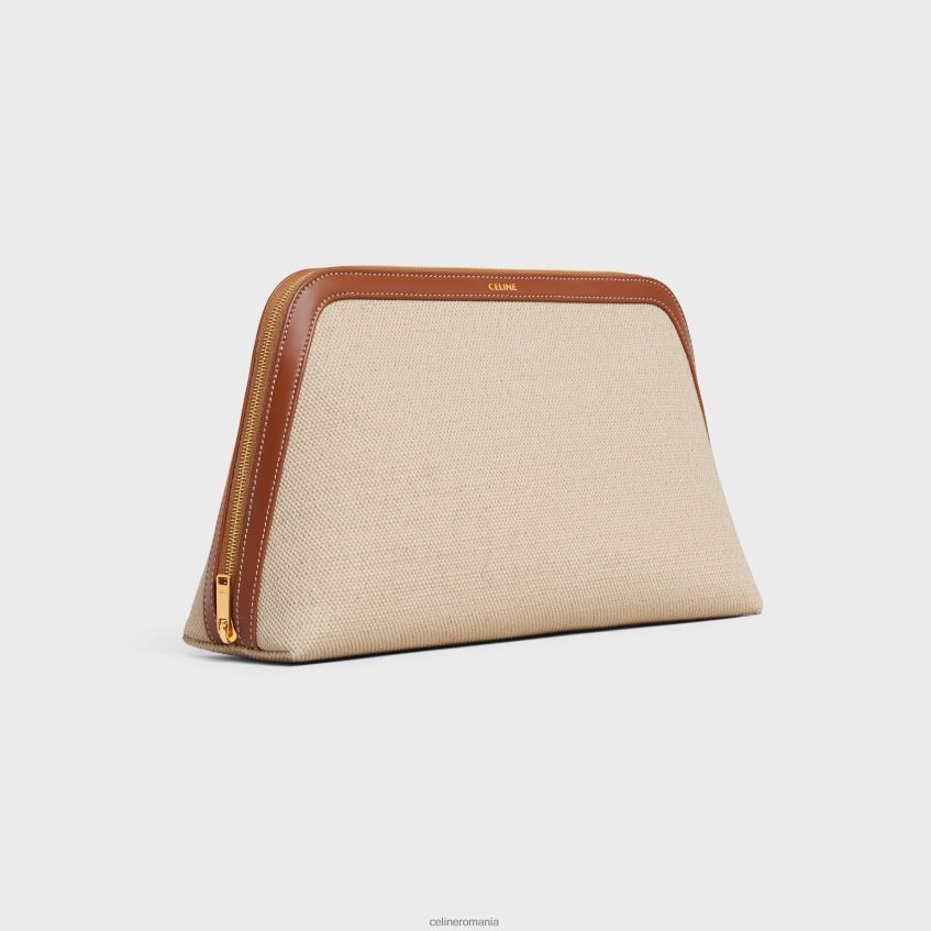 accesorii ro CELINE bărbați husă mare pentru cosmetice din material textil și piele de vițel 8R6R601577