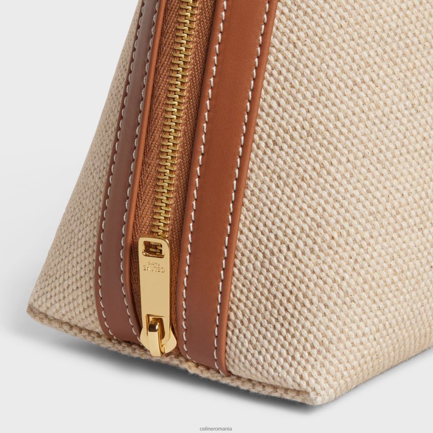 accesorii ro CELINE bărbați husă mare pentru cosmetice din material textil și piele de vițel 8R6R601577