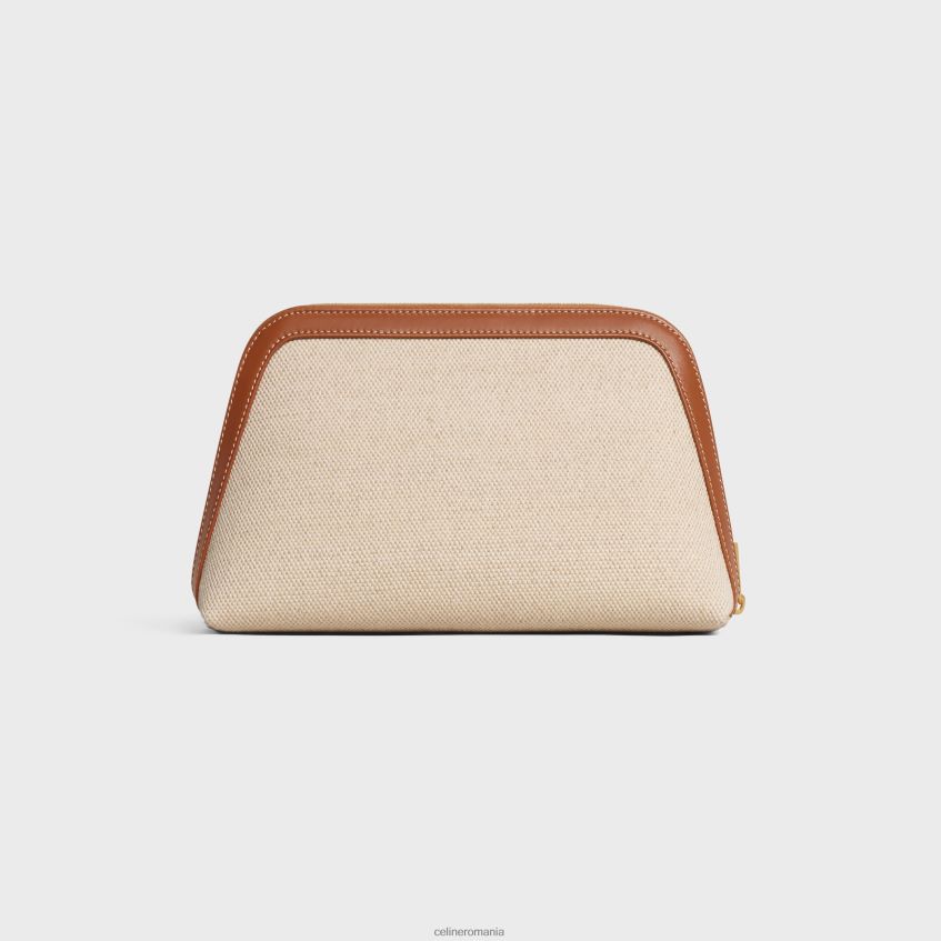 accesorii ro CELINE bărbați husă medie pentru cosmetice din material textil și piele de vițel 8R6R601578