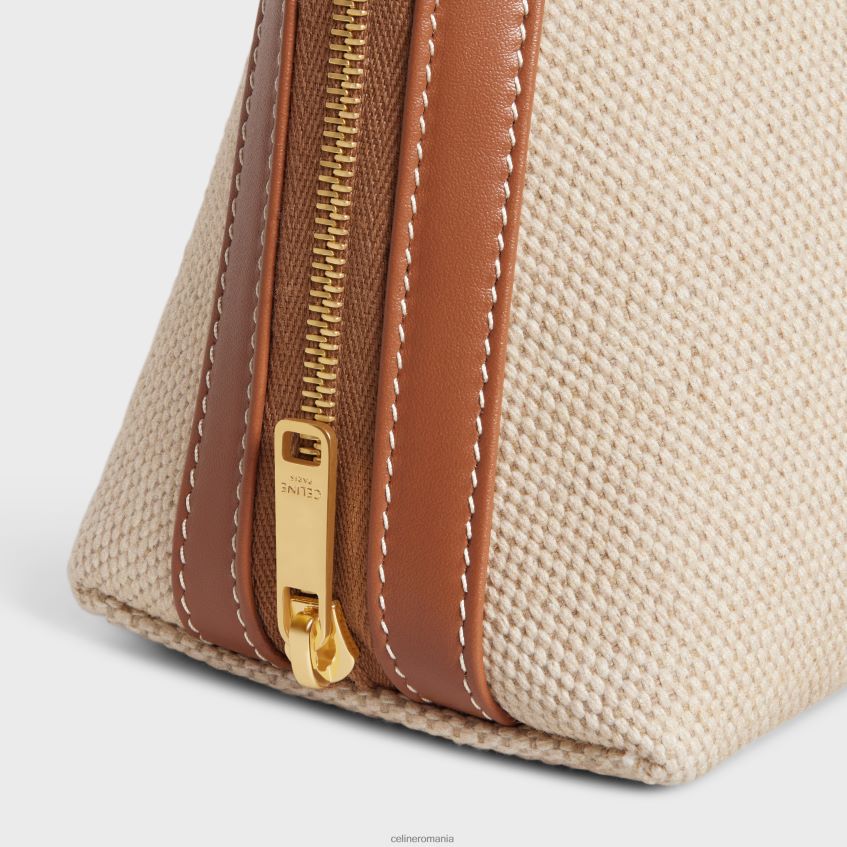 accesorii ro CELINE bărbați husă medie pentru cosmetice din material textil și piele de vițel 8R6R601578
