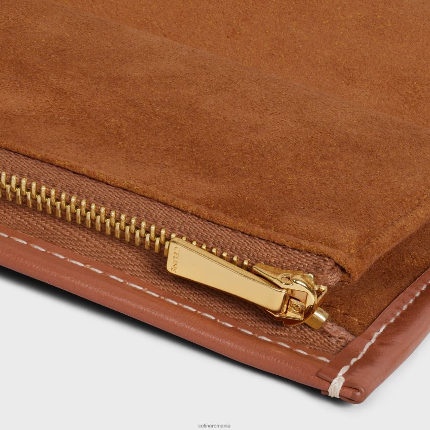 accesorii ro CELINE bărbați husă pentru bijuterii din pânză Triomphe cu imprimeu și piele de vițel 8R6R601596