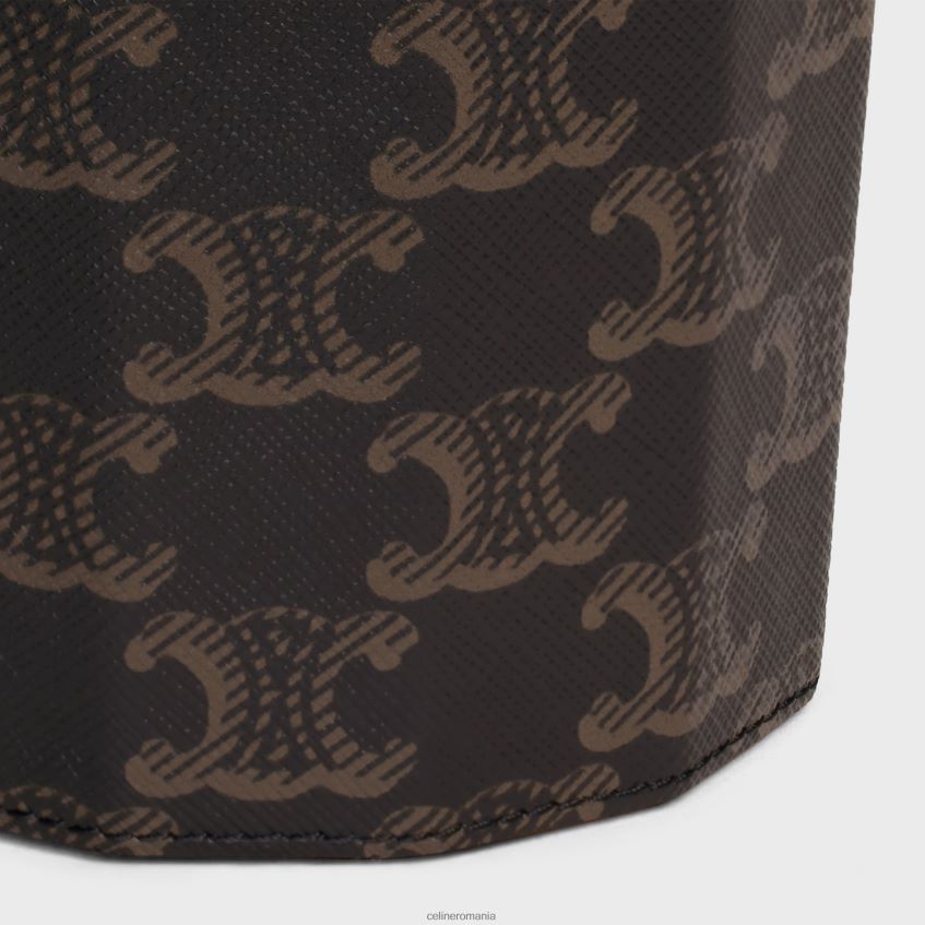 accesorii ro CELINE bărbați husă pentru lumânări din pânză Triomphe și piele de vițel 8R6R601525