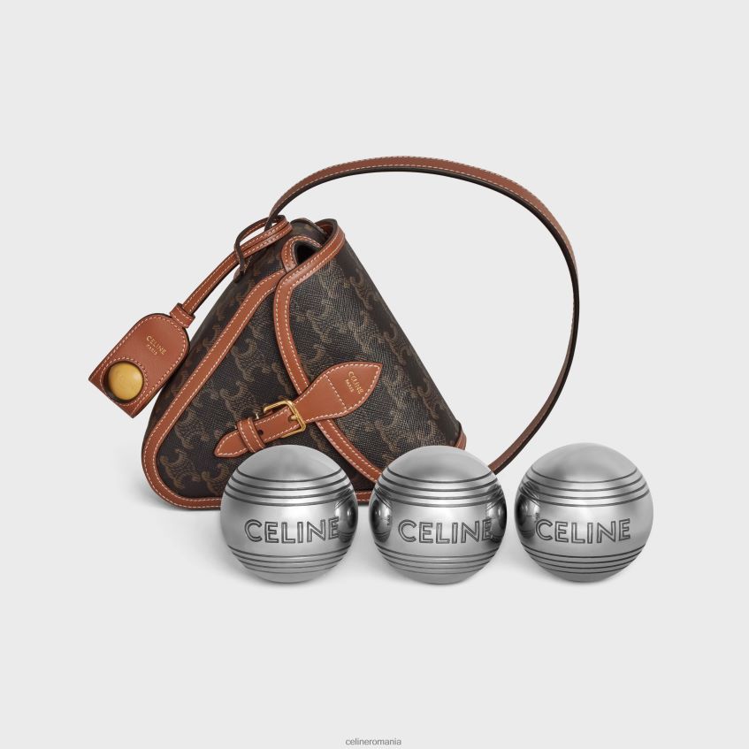 accesorii ro CELINE bărbați joc de petanca în pânză triomphe și piele de vițel 8R6R601684