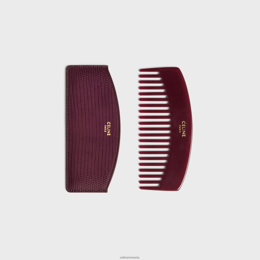 accesorii ro CELINE bărbați pieptene de păr curbat în șopârlă 8R6R601608