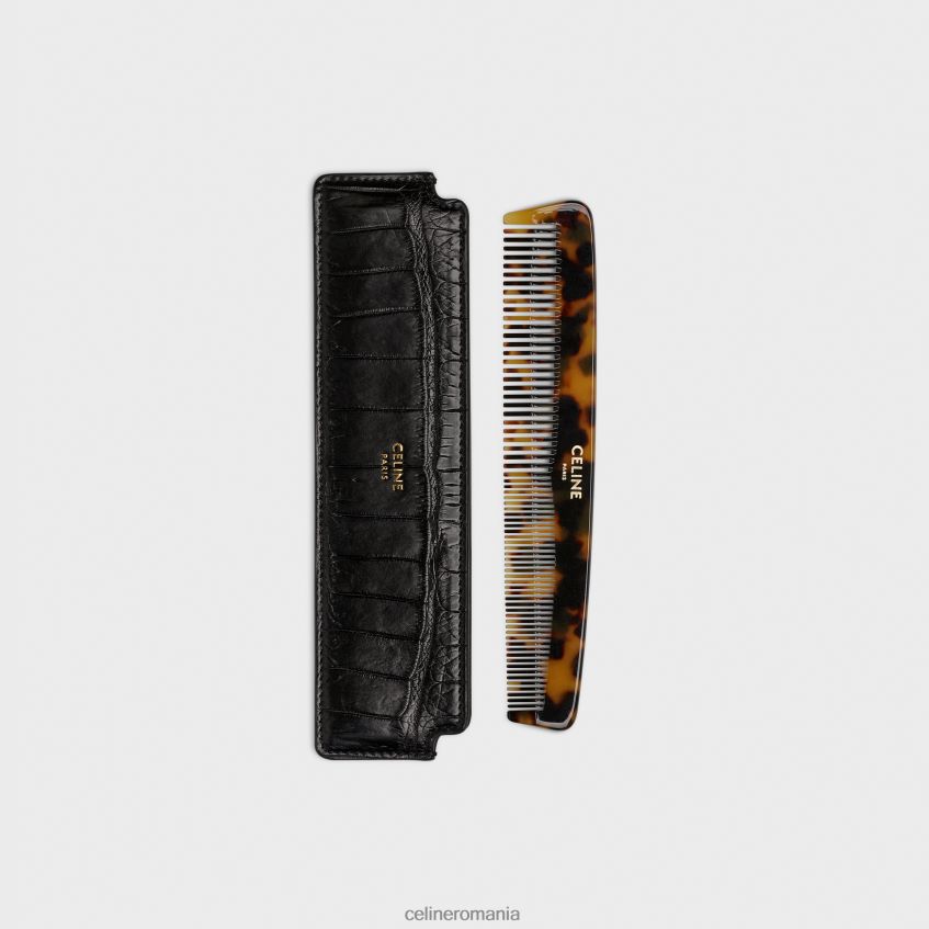 accesorii ro CELINE bărbați pieptene de păr în crocodil 8R6R601617