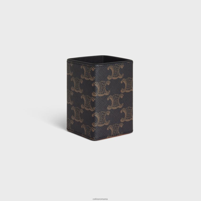 accesorii ro CELINE bărbați suport de parfum 100ml din pânză Triomphe și piele de vițel 8R6R601462