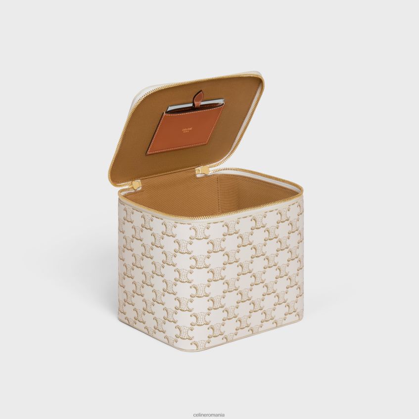 accesorii ro CELINE bărbați toc de toaletă din pânză Triomphe și piele de vițel 8R6R601581