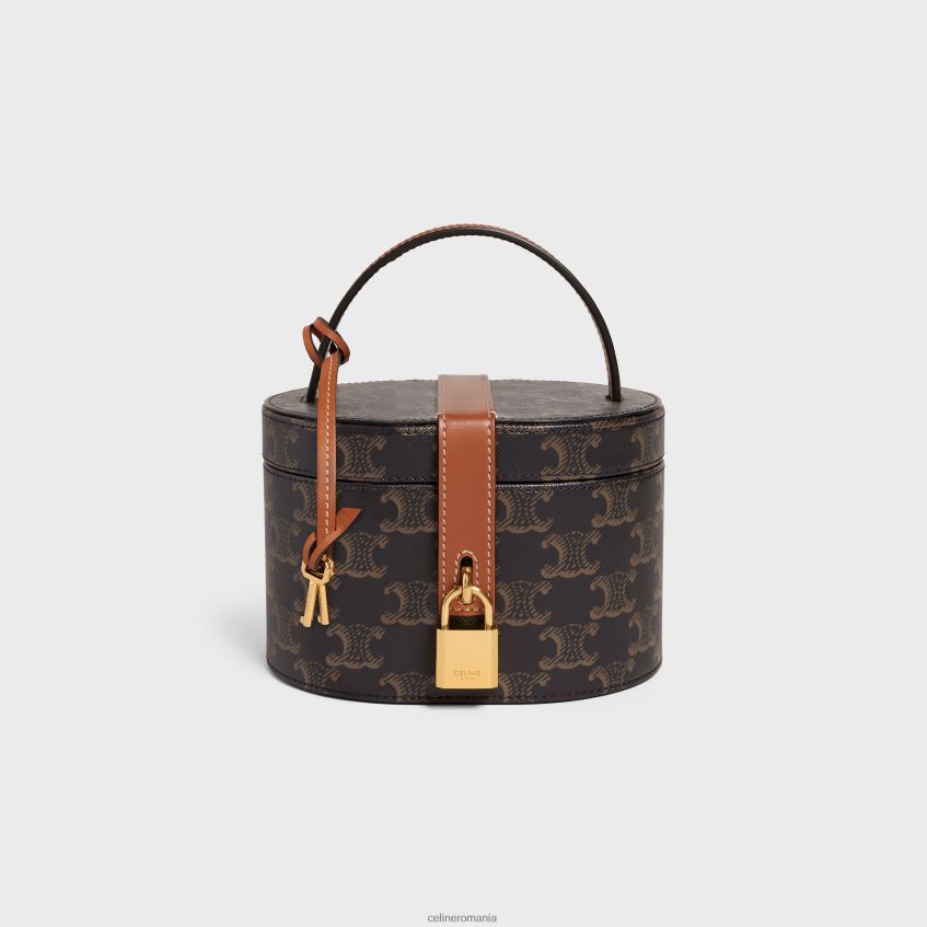 accesorii ro CELINE bărbați toc de toaletă din pânză Triomphe și piele de vițel 8R6R601583