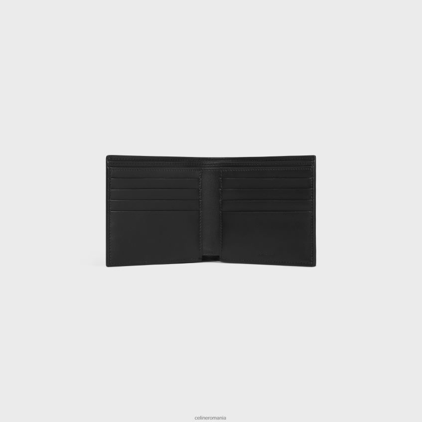 accesorii ro CELINE bărbați portofel dublu din piele de vițel cu triomphe în relief 8R6R602111