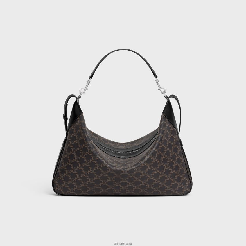 accesorii ro CELINE bărbați curea mare romy din pânză Triomphe și piele de vițel 8R6R602075