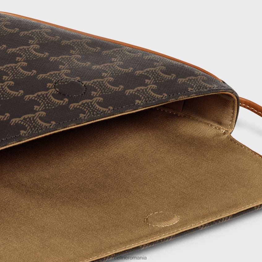 accesorii ro CELINE bărbați geanta triunghi din panza triomphe cu imprimeu 8R6R602095