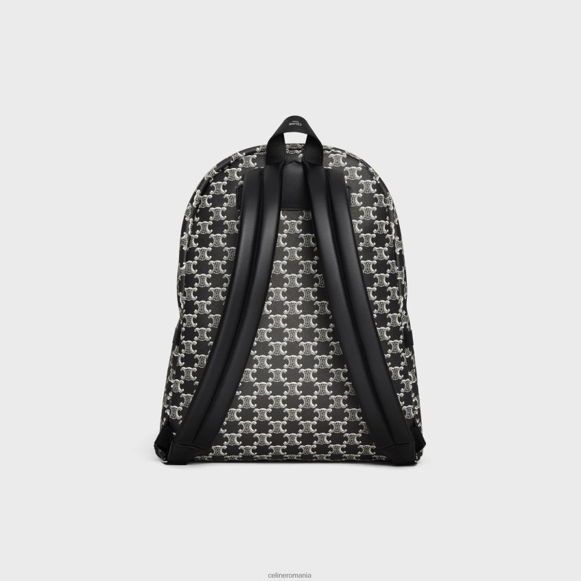 accesorii ro CELINE bărbați rucsac mediu din pânză triomphe bicoloră și piele de vițel 8R6R602087