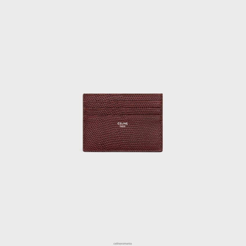 accesorii ro CELINE bărbați suport de card mare din piele de vițel cu relief șopârlă 8R6R602151