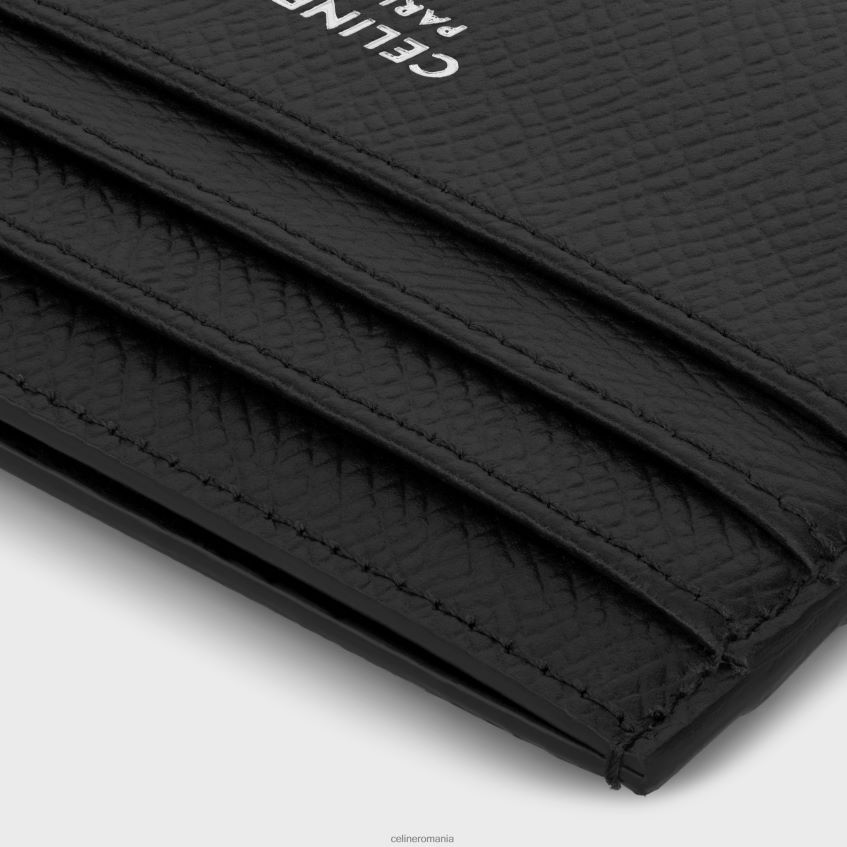 accesorii ro CELINE bărbați suport mare pentru carduri din piele de vițel granulată 8R6R602150