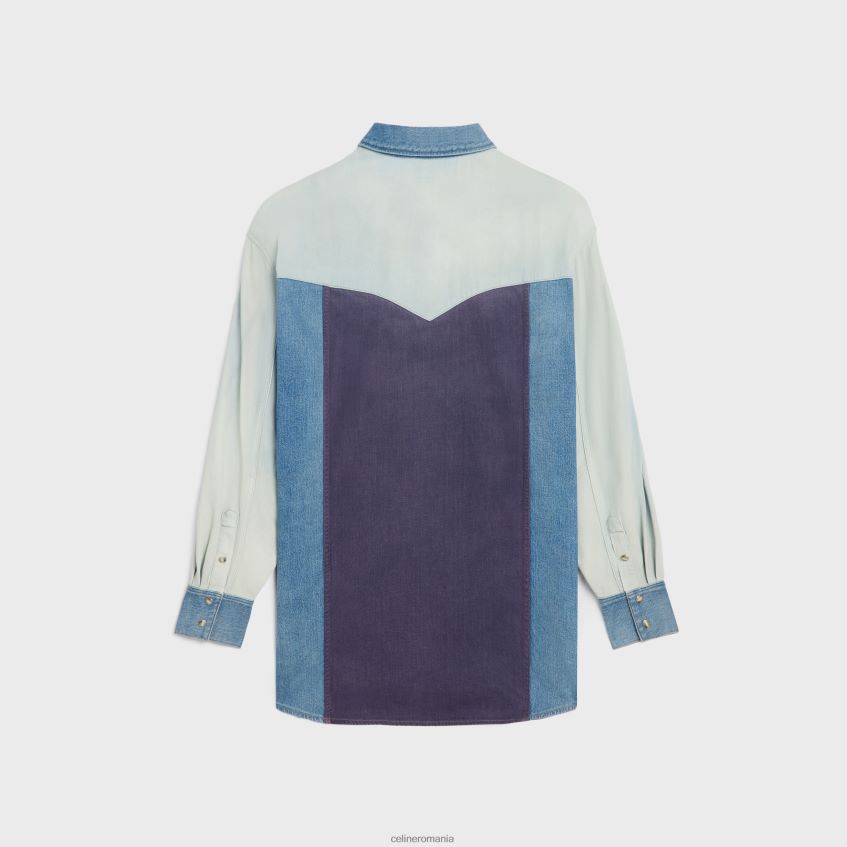 îmbrăcăminte ro CELINE bărbați cămașă vestică din denim 8R6R601991