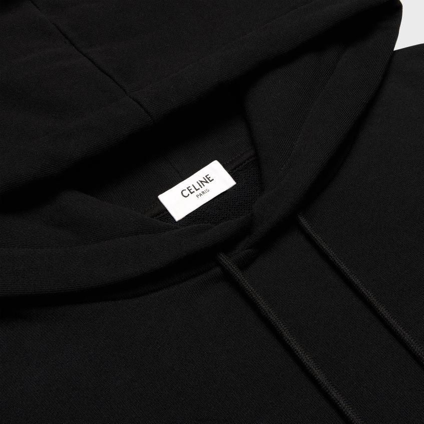 îmbrăcăminte ro CELINE bărbați hanorac largi cu capse din fleece de bumbac 8R6R601939