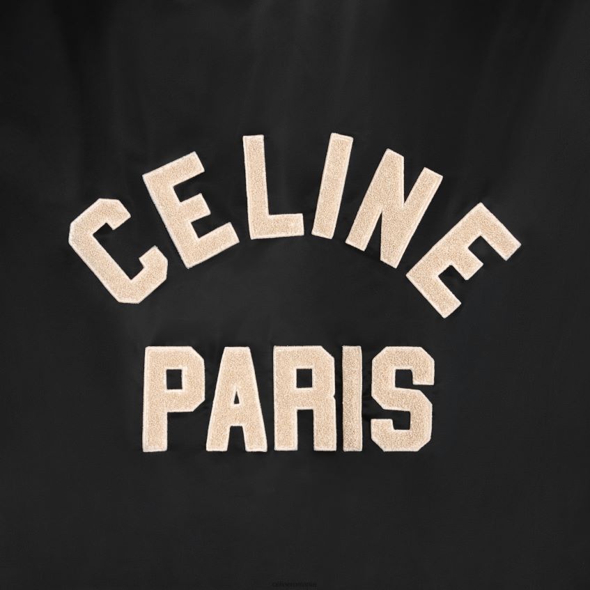 îmbrăcăminte ro CELINE bărbați geacă de pluș cu glugă supradimensionată din nailon 8R6R601853