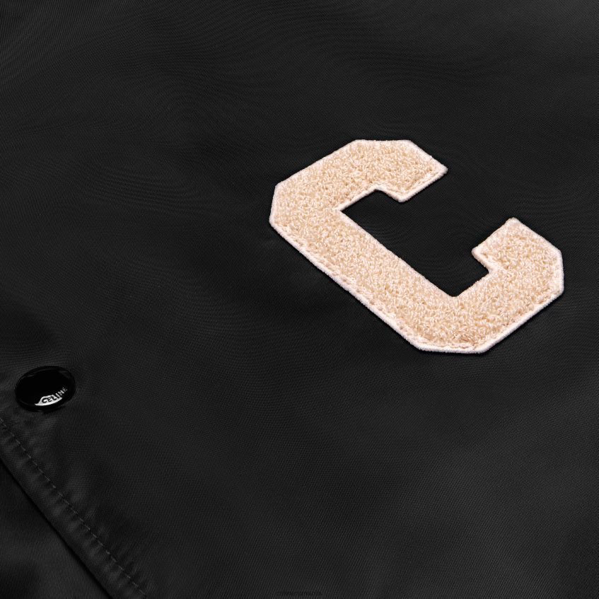 îmbrăcăminte ro CELINE bărbați geacă de pluș cu glugă supradimensionată din nailon 8R6R601853