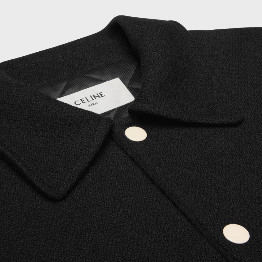 îmbrăcăminte ro CELINE bărbați geacă de pluș de baseball din lână texturată 8R6R601774