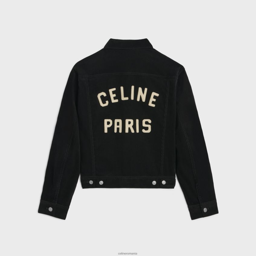 îmbrăcăminte ro CELINE bărbați geacă trucker din catifea 8R6R601784