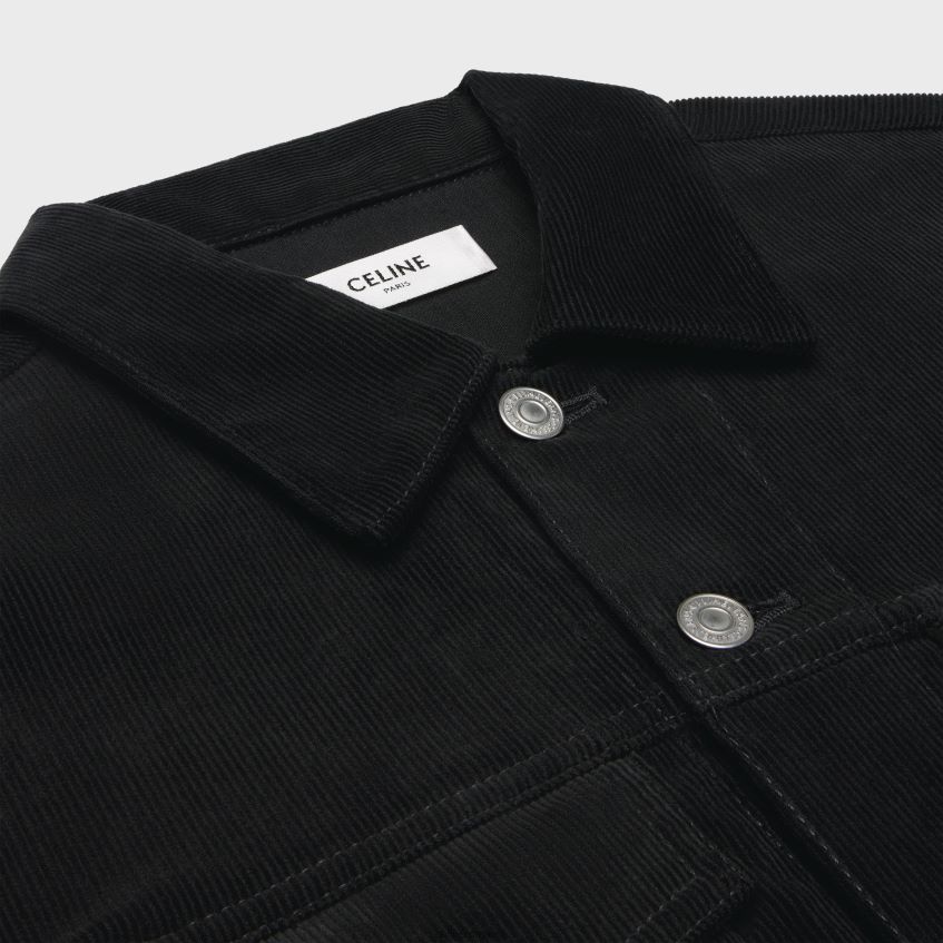 îmbrăcăminte ro CELINE bărbați geacă trucker din catifea 8R6R601784