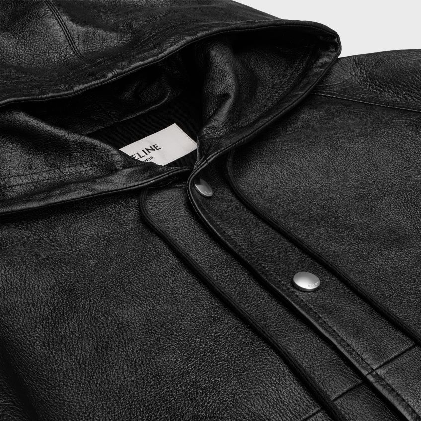 îmbrăcăminte ro CELINE bărbați jachetă blouse largi din piele moale de miel 8R6R601783