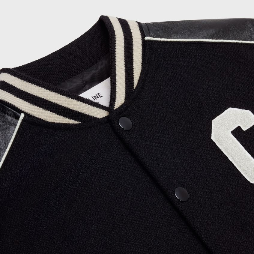 îmbrăcăminte ro CELINE bărbați jachetă clasică de pluș din lână texturată 8R6R601838