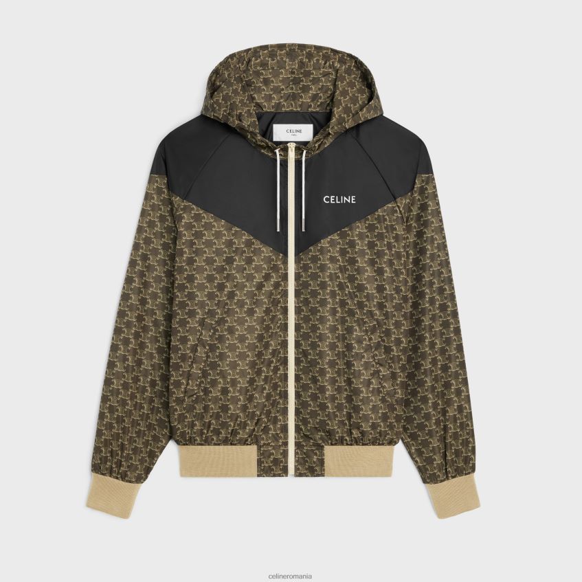 îmbrăcăminte ro CELINE bărbați jachetă cu bluzon din nailon monogram 8R6R601855