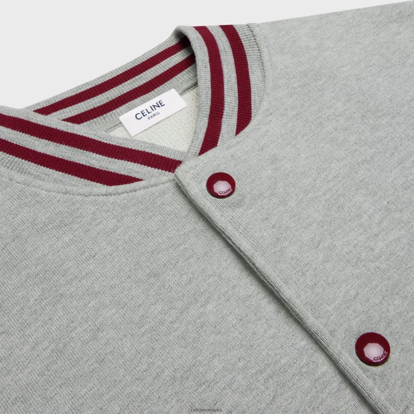 îmbrăcăminte ro CELINE bărbați jachetă teddy college din fleece de bumbac 8R6R601844