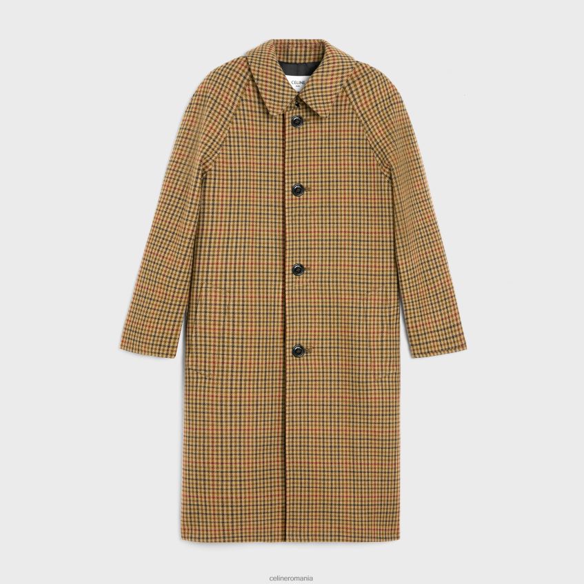 îmbrăcăminte ro CELINE bărbați palton mac din lână în carouri 8R6R601860