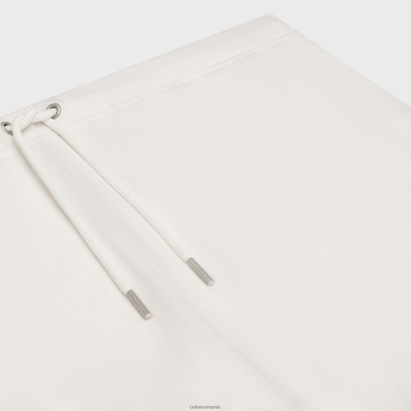 îmbrăcăminte ro CELINE bărbați pantaloni scurți brodați din fleece de bumbac 8R6R602028