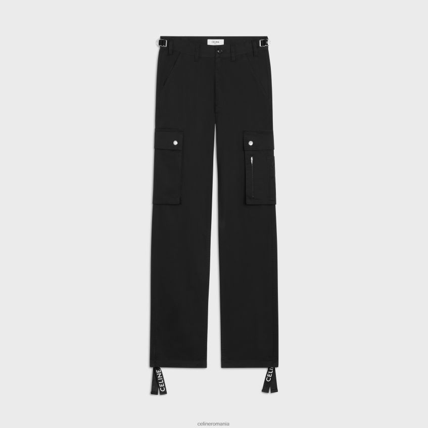 îmbrăcăminte ro CELINE bărbați pantaloni cargo din lenjerie de bumbac 8R6R601823