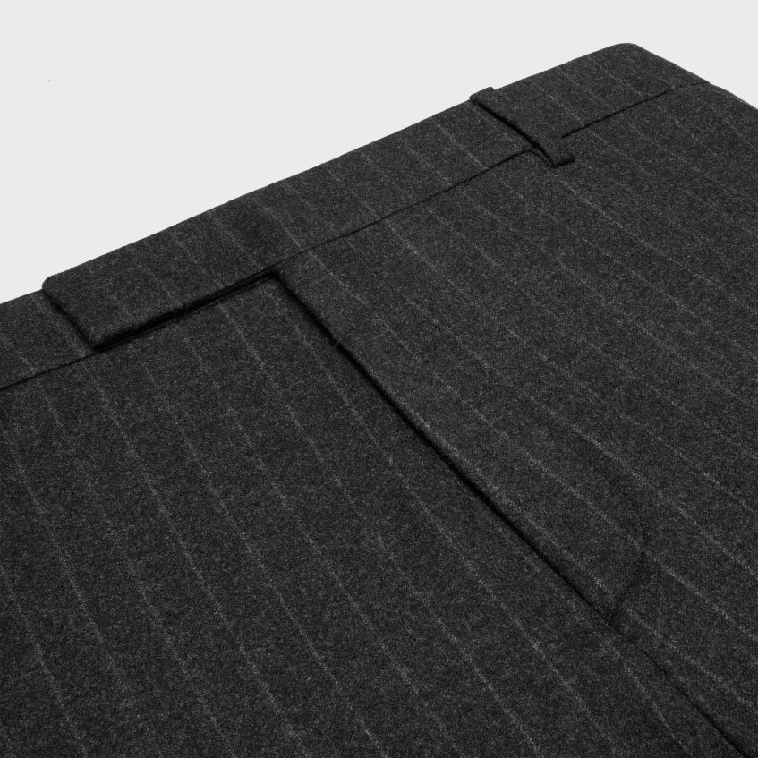 îmbrăcăminte ro CELINE bărbați pantaloni clasici din flanel cu dungi 8R6R601905