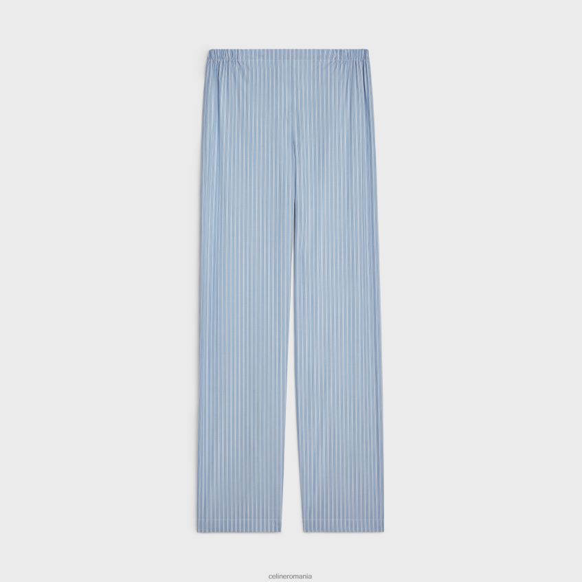 îmbrăcăminte ro CELINE bărbați pantaloni de pijama triomphe din popelin cu dungi 8R6R602012