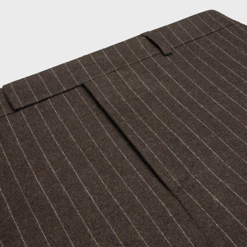 îmbrăcăminte ro CELINE bărbați pantaloni evazați din flanel cu dungi 8R6R601894