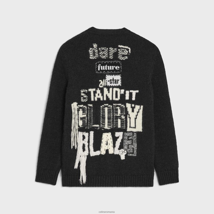 îmbrăcăminte ro CELINE bărbați cardigan long dare future din lână alpaca 8R6R601982