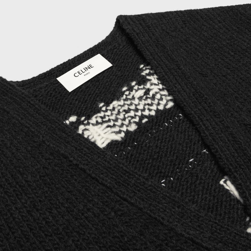 îmbrăcăminte ro CELINE bărbați cardigan long dare future din lână alpaca 8R6R601982