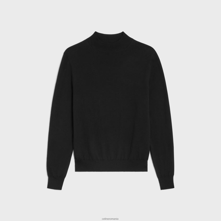 îmbrăcăminte ro CELINE bărbați pulover cu guler ridicat din bumbac merinos 8R6R601973