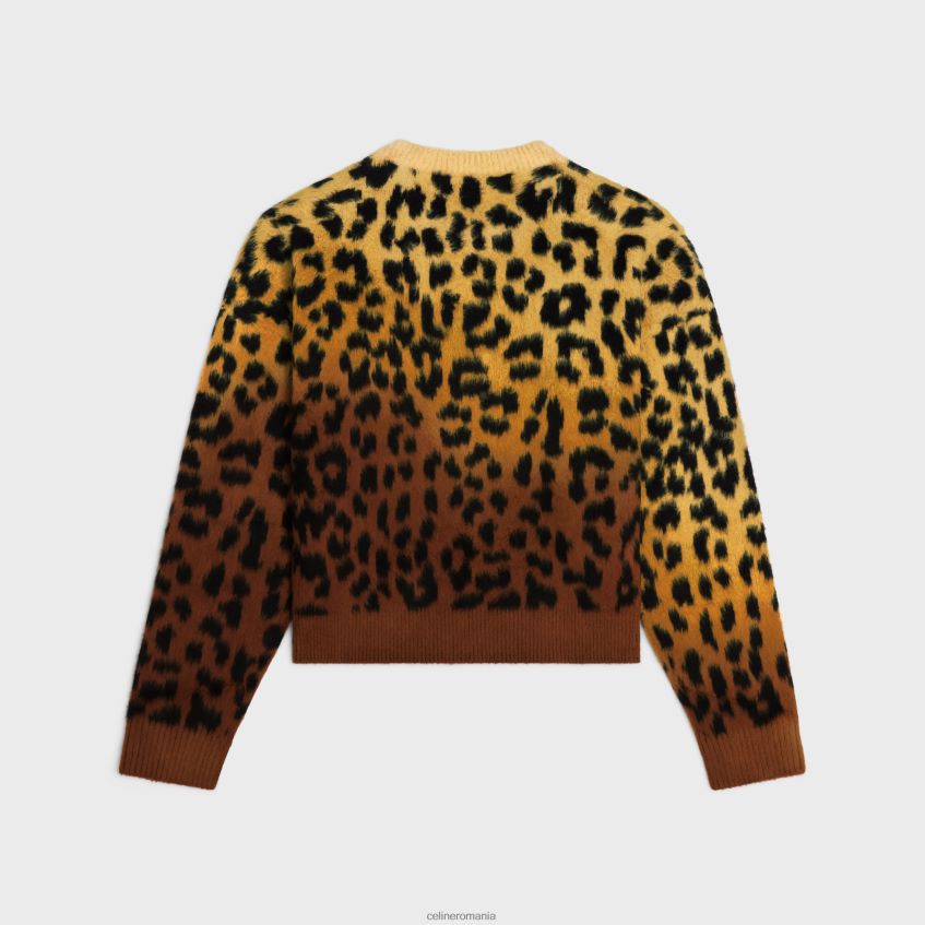 îmbrăcăminte ro CELINE bărbați pulover decupat cu gâtul roșu din bumbac periat 8R6R601981